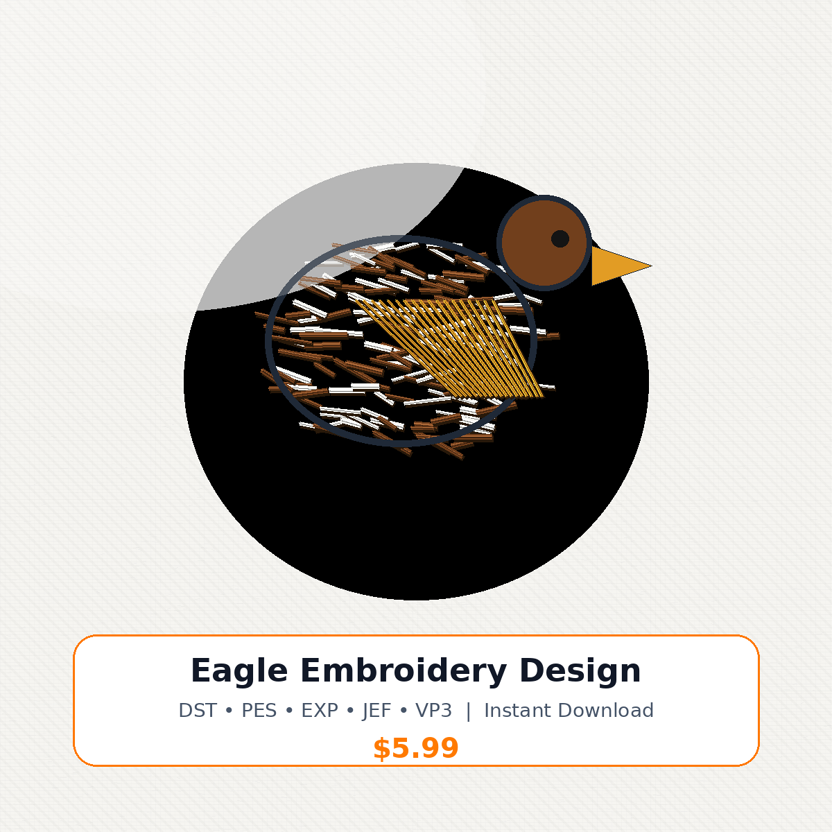 Eagle Embroidery Design