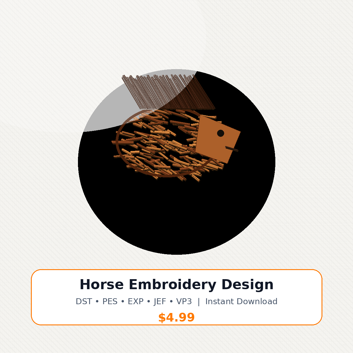 Horse Embroidery Design