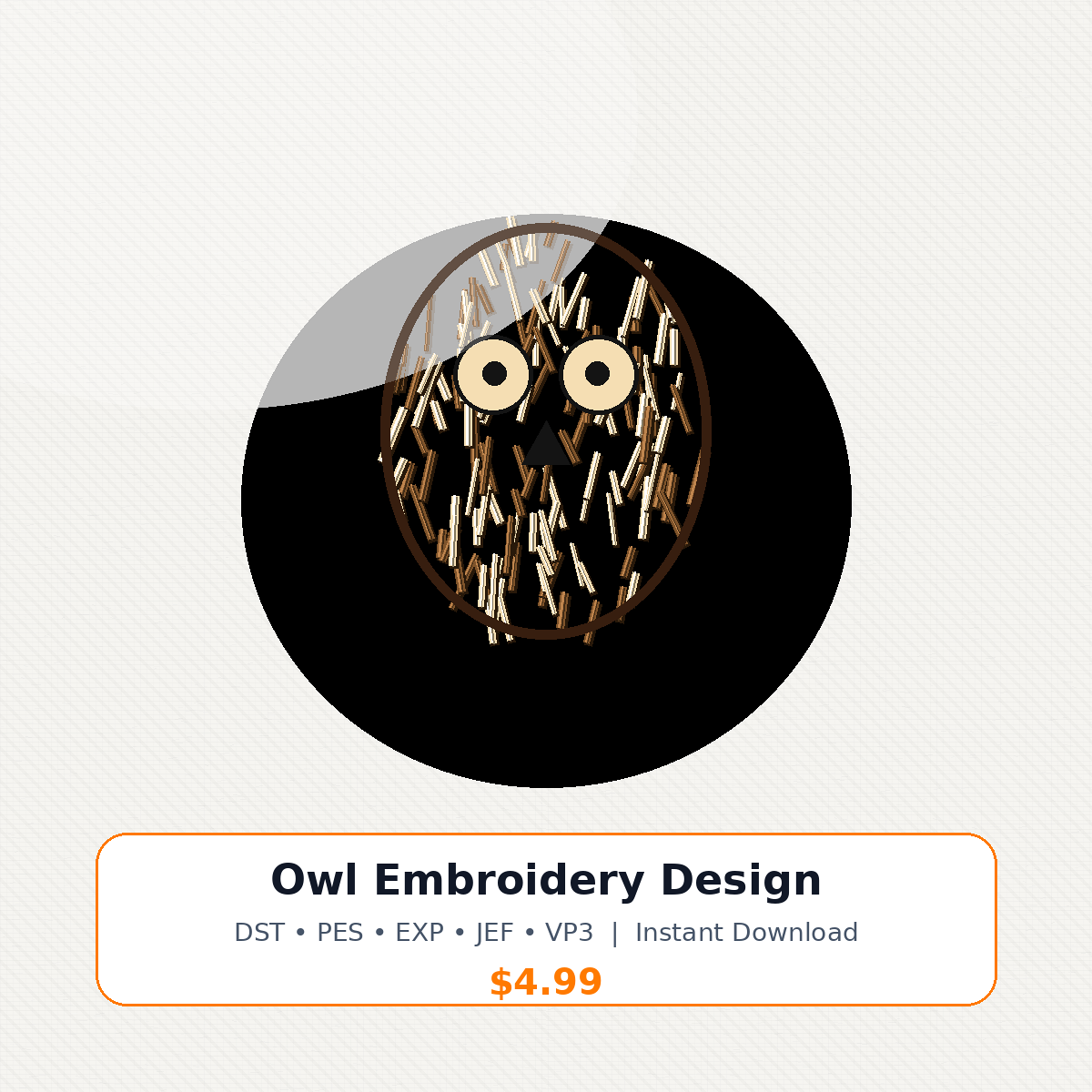 Owl Embroidery Design